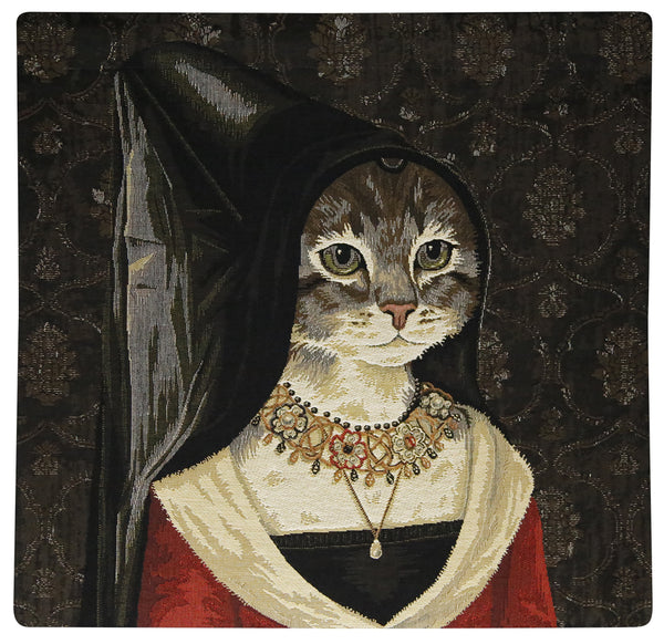 Cat with Pearl Necklace